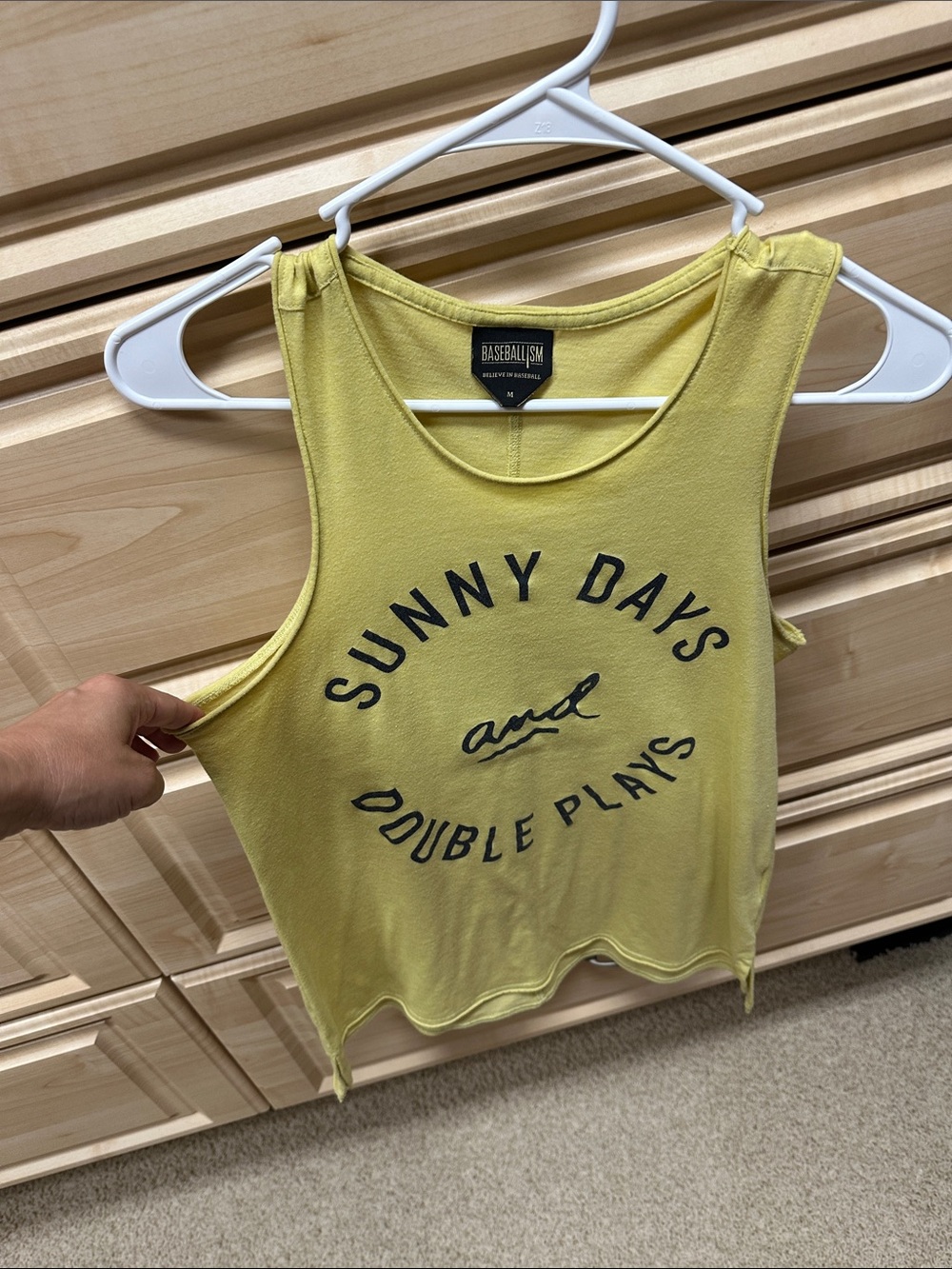 Baseballism Sunny Days Yellow Graphic Tank Top